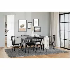 Rowico AB AKITA Ruokapöytä Ovaali 190 X 90 Cm 22 Rowico AB AKITA Ruokapöytä Ovaali 190 X 90 Cm -säilytyshuonekalukauppa Akita rr musta 119754 Akita tuoli miljoo