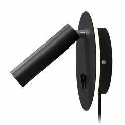 Valaisin Grönlund Oy BONN ROUND Seinävalaisin Ø 20 Cm -säilytyshuonekalukauppa Bonn Round musta 3