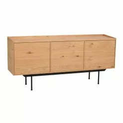 Rowico AB BREWERTON Senkki 160 Cm -säilytyshuonekalukauppa Brewerton senkki tammi musta 120700 1