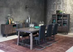 Rowico AB BROOKLYN Senkki 160 Cm -säilytyshuonekalukauppa Brooklyn Razor rr 1 6 Brooklyn vitriini senkki vitriini savunharmaa milj