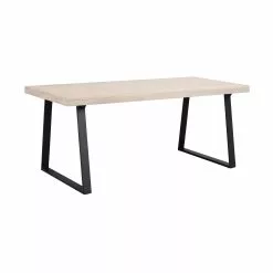 Rowico AB BROOKLYN Ruokapöytä 170 X 95 Cm Metallijaloilla -säilytyshuonekalukauppa Brooklyn ruokapoyta 170 x95 U jaloilla valkotammi musta 119835