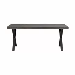 Rowico AB BROOKLYN Ruokapöytä 170 X 95 Cm X-mallisilla Metallijaloilla -säilytyshuonekalukauppa Brooklyn ruokapoyta 170x95 X jaloilla savutammi 119837