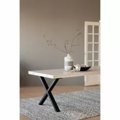 Rowico AB BROOKLYN Ruokapöytä 220 X 95 Cm X-mallisilla Metallijaloilla 20 Rowico AB BROOKLYN Ruokapöytä 220 X 95 Cm X-mallisilla Metallijaloilla -säilytyshuonekalukauppa Brooklyn ruokapoyta 220 x95 X jaloilla valkotammi 119825 miljoo