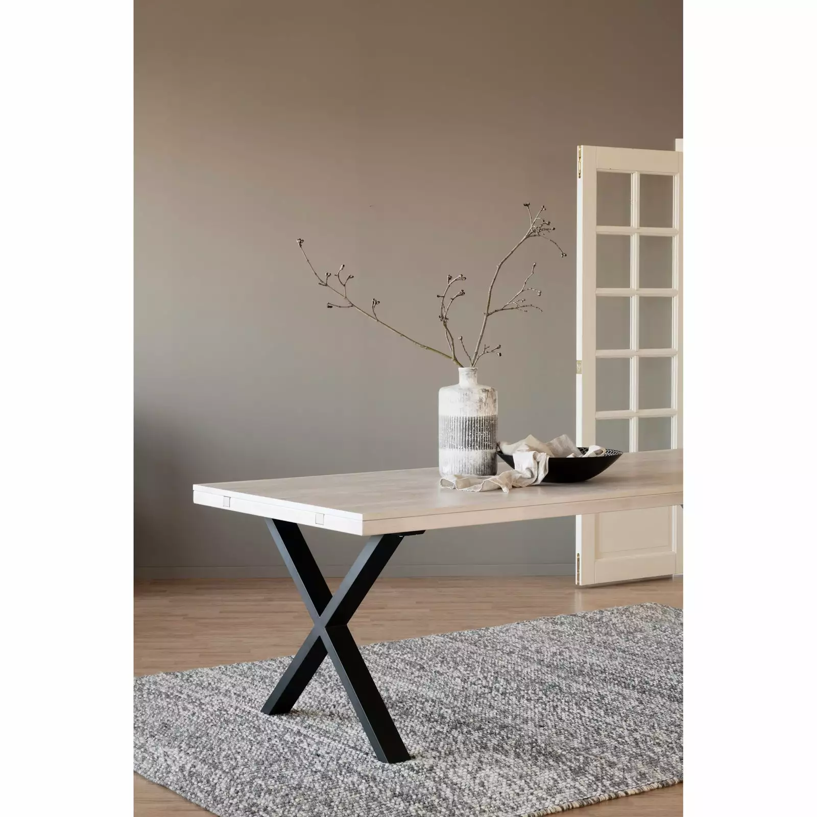 Rowico AB BROOKLYN Ruokapöytä 220 X 95 Cm X-mallisilla Metallijaloilla 9 Rowico AB BROOKLYN Ruokapöytä 220 X 95 Cm X-mallisilla Metallijaloilla - Image 7