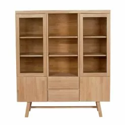 Rowico AB BROOKLYN Vitriini 130 Cm 19 Rowico AB BROOKLYN Vitriini 130 Cm -säilytyshuonekalukauppa Brooklyn vitriini tammi 108596 1