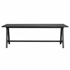 Rowico AB CARRADALE Ruokapöytä 220 X 100 Cm Metallijaloilla -säilytyshuonekalukauppa Carradale ruokapoyta 120327 musta