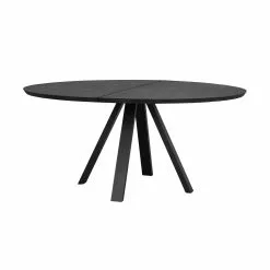 Rowico AB CARRADALE Ruokapöytä Pyöreä 150 Cm V-mallisilla Metallijaloilla
