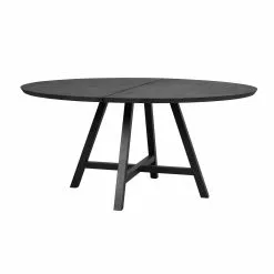 Rowico AB CARRADALE Ruokapöytä Pyöreä 150 Cm Metallijaloilla -säilytyshuonekalukauppa Carradale ruokapoyta pyorea 120329 musta