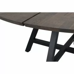 Rowico AB CARRADALE Ruokapöytä Pyöreä 150 Cm Metallijaloilla -säilytyshuonekalukauppa Carradale ruokapoyta pyorea savutammi detalj 2