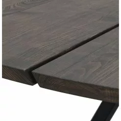 Rowico AB CARRADALE Ruokapöytä Pyöreä 150 Cm Metallijaloilla -säilytyshuonekalukauppa Carradale ruokapoyta pyorea savutammi detalj