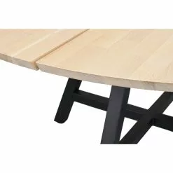 Rowico AB CARRADALE Ruokapöytä Pyöreä 150 Cm Metallijaloilla -säilytyshuonekalukauppa Carradale ruokapoyta pyorea valkotammi detalj 2