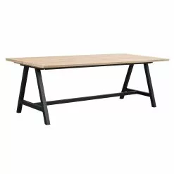 Rowico AB CARRADALE Ruokapöytä 220 X 100 Cm Metallijaloilla