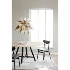 Rowico AB CARRADALE Ruokapöytä Pyöreä 150 Cm Metallijaloilla -säilytyshuonekalukauppa Carradale rr 120342 Rodham tuoli 120068 miljoo