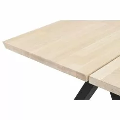 Rowico AB CARRADALE Ruokapöytä 220 X 100 Cm V-mallisilla Metallijaloilla 22 Rowico AB CARRADALE Ruokapöytä 220 X 100 Cm V-mallisilla Metallijaloilla -säilytyshuonekalukauppa Carradale ruokapoyta valkotammi musta 120320 detalj