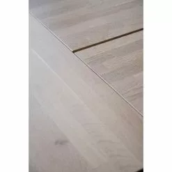 Rowico AB CARRADALE Ruokapöytä 220 X 100 Cm Metallijaloilla -säilytyshuonekalukauppa Carradale ruokapoyta valkotammi musta 120320 jatkettu detalj 2e3f165b 56dc 4777 b5cc cc4fcb30c714