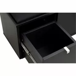 Rowico AB CONFETTI Säilytyspenkki 106 Cm 41 Rowico AB CONFETTI Säilytyspenkki 106 Cm -säilytyshuonekalukauppa Confetti penkki musta detalj