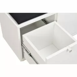 Rowico AB CONFETTI Säilytyspenkki 106 Cm 30 Rowico AB CONFETTI Säilytyspenkki 106 Cm -säilytyshuonekalukauppa Confetti penkki valkoinen musta detalj