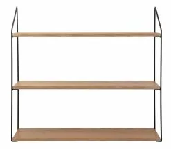 Schou Company A/S DAY Seinähylly 60 Cm 3-tasoinen -säilytyshuonekalukauppa Day 2Dseinahylly 2D3os 5Flv 2Dmusta 5F1