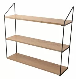 Schou Company A/S DAY Seinähylly 60 Cm 3-tasoinen -säilytyshuonekalukauppa Day 2Dseinahylly 2D3os 5Flv 2Dmusta 5F2