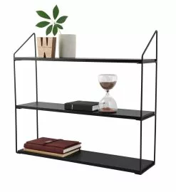 Schou Company A/S DAY Seinähylly 60 Cm 3-tasoinen -säilytyshuonekalukauppa Day 2Dseinahylly 2D3os 5Fmusta 5F3