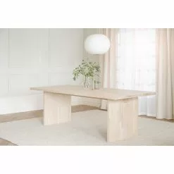 Rowico AB EMMETT Ruokapöytä 240 X 95 Cm -säilytyshuonekalukauppa Emmett ruokapoyta valkotammi 120350 miljoo