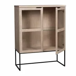 Rowico AB EVERETT Vitriini 95 Cm Matala -säilytyshuonekalukauppa Everett kaappi 125 kuultovalko 118772 2