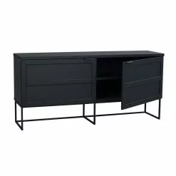 Rowico AB EVERETT Senkki 160 Cm -säilytyshuonekalukauppa Everett senkki musta 118783 2