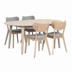 Rowico AB FILIPPA Ruokapöytä Ovaali Jatkettava 105 X 170 + 40 Cm -säilytyshuonekalukauppa Filippa Kato ruokaryhma 1 4 ovaali valkotammi harmaa