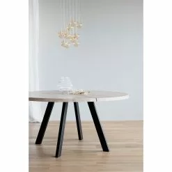 Rowico AB FRED Ruokapöytä Pyöreä 160 Cm 33 Rowico AB FRED Ruokapöytä Pyöreä 160 Cm -säilytyshuonekalukauppa Fred ruokapoyta pyorea valkotammi musta 117442 miljoo