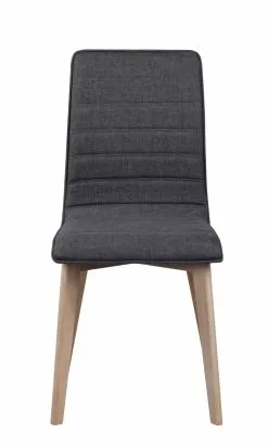 Rowico AB GRACY Tuoli Kangasverhoilulla -säilytyshuonekalukauppa Gracy tuoli tummanharmaa valkotammi 2 1