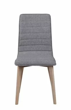 Rowico AB GRACY Tuoli Kangasverhoilulla -säilytyshuonekalukauppa Gracy tuoli vaaleanharmaa valkotammi 2 1