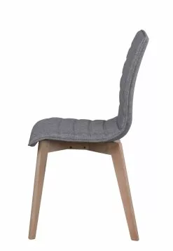 Rowico AB GRACY Tuoli Kangasverhoilulla -säilytyshuonekalukauppa Gracy tuoli vaaleanharmaa valkotammi 3 1