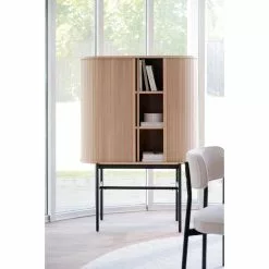 Rowico AB HADDINGTON Kaappi 102 Cm -säilytyshuonekalukauppa Haddington kaappi valkotammi musta 120133 miljoo