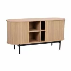 Rowico AB HADDINGTON Senkki 142 Cm -säilytyshuonekalukauppa Haddington senkki valkotammi musta 120132 2