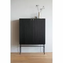 Rowico AB HALIFAX Kaappi 100 Cm -säilytyshuonekalukauppa Halifax kaappi musta 119908 milj1