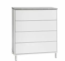 Leo-Matti Ojala Oy KIVI Lipasto 80 Cm -säilytyshuonekalukauppa Kivi lipasto 80cm valk harmaa jalat 10cm