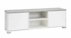 Leo-Matti Ojala Oy KIVI Tv-taso 144 Cm 2 Ovea Ja Avo-osa -säilytyshuonekalukauppa Kivi taso 148cm 2 ovi 2Bavo valk betoni