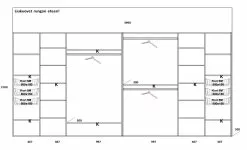Lakeus Design Oy LAKEUS DESIGN Liukuovikaappi Mittatilauksena 400 X 50 X 260 Cm -säilytyshuonekalukauppa Lakeus komero 17 sisusta