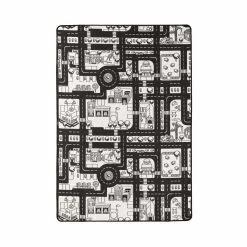 Mattokymppi Oy LIIKENNE Lasten Matto -säilytyshuonekalukauppa Liikenne matto mustavalkoinen 1