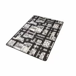 Mattokymppi Oy LIIKENNE Lasten Matto -säilytyshuonekalukauppa Liikenne matto mustavalkoinen 2