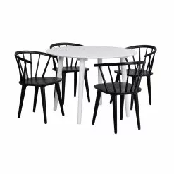 Rowico AB LOTTA Ruokapöytä Pyöreä 106 Cm -säilytyshuonekalukauppa Lotta rr ruokapoyta valkoinen 110646 Carmen tuolit