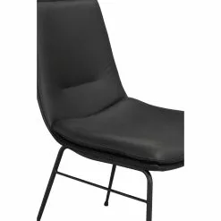 Rowico AB LOWELL Tuoli -säilytyshuonekalukauppa Lowell tuoli musta nahka 120255 detalj