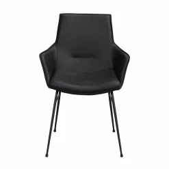 Rowico AB LOWELL Nojatuoli -säilytyshuonekalukauppa Lowell tuoli musta nahka 120263