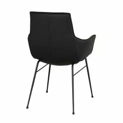 Rowico AB LOWELL Nojatuoli -säilytyshuonekalukauppa Lowell tuoli musta nahka 120263 3