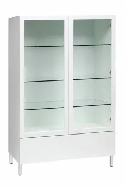 Leo-Matti Ojala Oy LUMO Vitriini 92 Cm Korkea -säilytyshuonekalukauppa Lumo vitr kork lev metallijalat