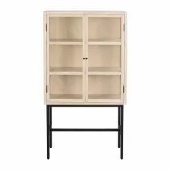 Rowico AB MARSHALLE Vitriini 85 Cm -säilytyshuonekalukauppa Marshalle vitriinikaappi valkotammi 119085