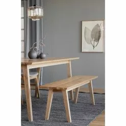 Rowico AB MELFORT Ruokapöytä 180 X 90 Cm -säilytyshuonekalukauppa Melford poyta tammi 119745 Melford penkki 119748