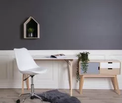 House Nordic ApS MONZA Työtuoli -säilytyshuonekalukauppa Monza tyotuoli valk milj 2