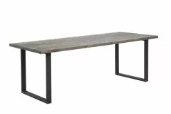 Vilbel Ou VENLA Lankkupöytä Suorilla Metallijaloilla -säilytyshuonekalukauppa Nauvo rp 220x93 harmaa musta