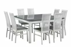 Pohjanmaan Kaluste Oy PETRA Ruokapöytä Neliö -säilytyshuonekalukauppa Petra rr 1 8 140x140 valk harmaa lasikannella aa596a07 5528 4c03 9ade ba7e7d8f3239